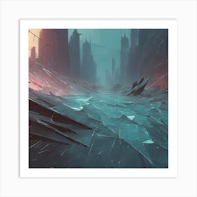 Shattered City 4 Art Print