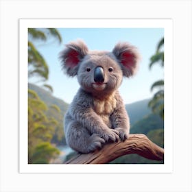 Koala 3D Model Art Print