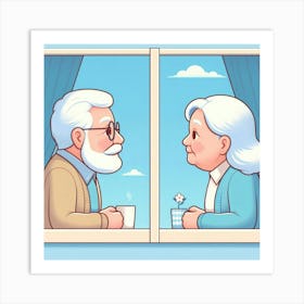 Old Couple 2 Art Print