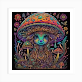 Psychedelic Mushroom 1 Art Print