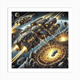 Titanium Fortress Extracting Valuable Resources Iron Commonwealth Art Print