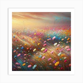 Flowers In The Meadow Art Print