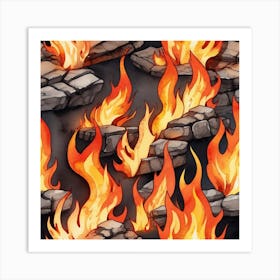 Fire Background 1 Art Print