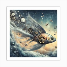 Fish In The Clouds Art Print