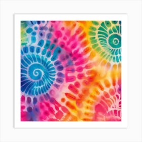 Spiral Tie Dye Art Print