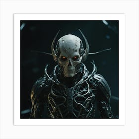 A Humanoid Skeleton Wall Art Decoration Art Print