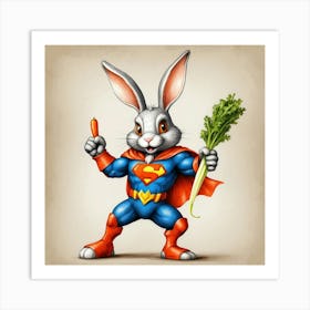 Super Bunny 24 Art Print