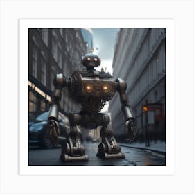 Robot In The City 87 Art Print