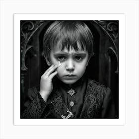 Little Boy Crying 1 Art Print