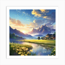 Landscape Painting Art Print