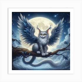 Cat With Wings Art Print