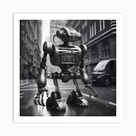 Robot In The City 110 Art Print