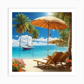 Beach Scene 6 Art Print