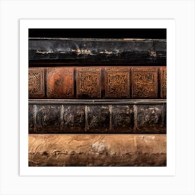 Old Books On Black Background 1 Art Print