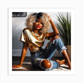 Gold Tee Art Print