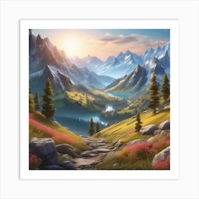 Mountain Landscape 52 Art Print