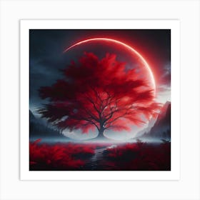 Red Tree 2 Art Print