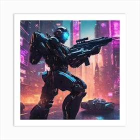 Futuristic Robot 5 Art Print