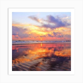 Sunset On The Beach 1 Art Print