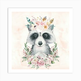 Raccoon Print - Nursery Quotes Art Print