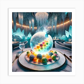 A Visually Stunning Dessert Called Aurora Gelato Art Print