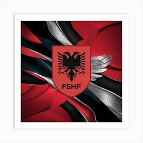 Albania National Football Team Logo Wall Art 11 Art Print