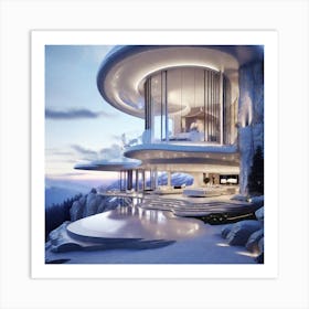 Leonardo Diffusion Xl Dream Open Mansion On A Mountain Photo A 0 Art Print