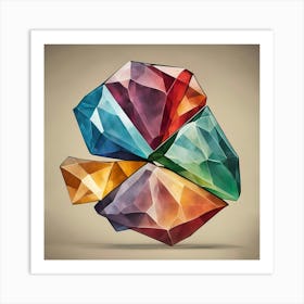 Colorful Diamonds Art Print