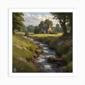 Stream In The Countryside 8 Art Print