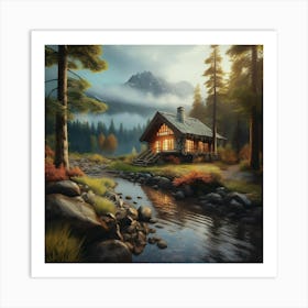 Cabin In The Woods 13 Art Print