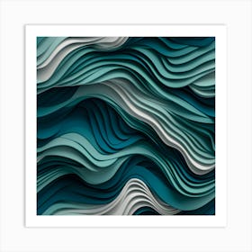 Abstract Wave Pattern Art Print