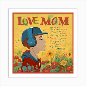 A Mom Telling His Son Wise Words Art Print