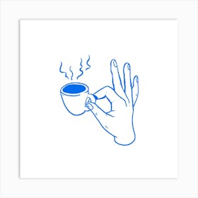 Blue Americano. Art Print