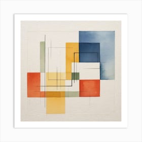 Abstract Squares 4 Art Print