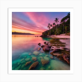 Sunset In Thailand Art Print