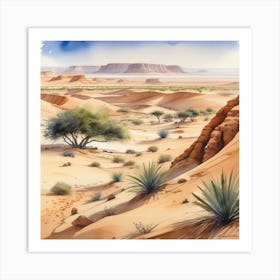 Desert Landscape 129 Art Print