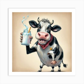 Cartoon Cow 17 Art Print