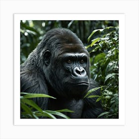 Gorilla In The Jungle 3 Art Print