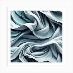 Abstract Blue Fabric 1 Art Print