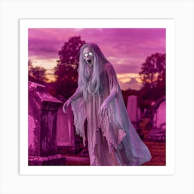 Graveyard Ghost Art Print