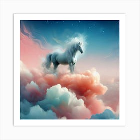 Unicorn In The Clouds 7 Art Print