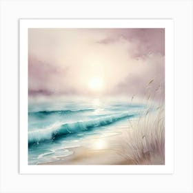 Sunset At The Beach 32 Art Print