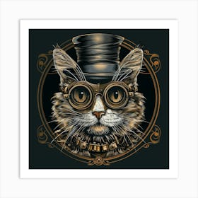 Steampunk Cat 31 Art Print