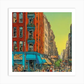 New York City Street Scene Art Print