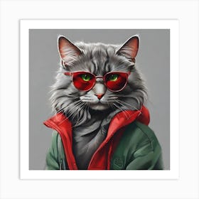 The cute cat Art Print