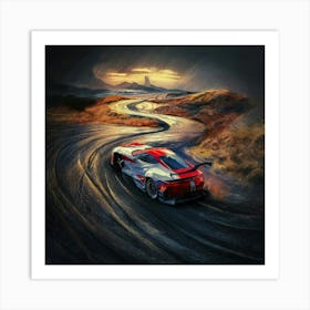 Drifting Car Art Print