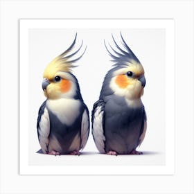 Cockatiels Art Print