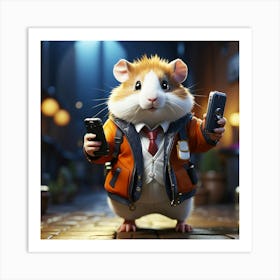 Hamster In Business Suit 1 Art Print