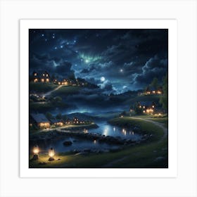 Dreamshaper V7 It Is The Beautiful Night Sky With All These Br 0 Art Print