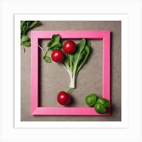 Radish As A Frame (49) Art Print